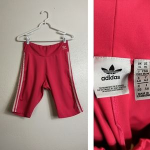 Adidas Biker Short Yoga Waist Size M  Bright Pink